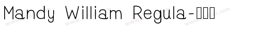 Mandy William Regula字体转换